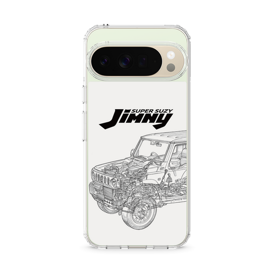 スリムプロテクションケース［ Jimny SUPER SUZY - Jimny Line drawing - White ］