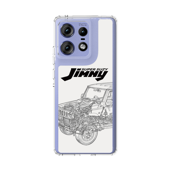 スリムプロテクションケース［ Jimny SUPER SUZY - Jimny Line drawing - White ］