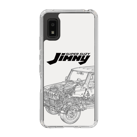 スリムプロテクションケース［ Jimny SUPER SUZY - Jimny Line drawing - White ］