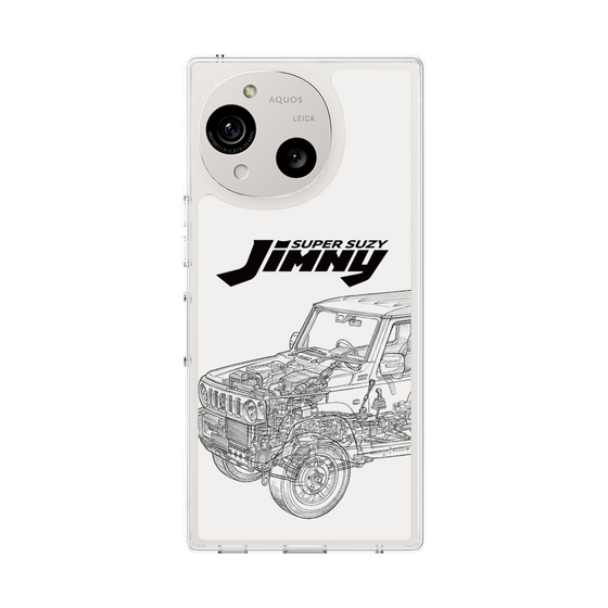 スリムプロテクションケース［ Jimny SUPER SUZY - Jimny Line drawing - White ］