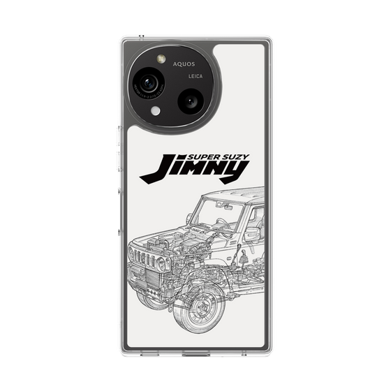 スリムプロテクションケース［ Jimny SUPER SUZY - Jimny Line drawing - White ］