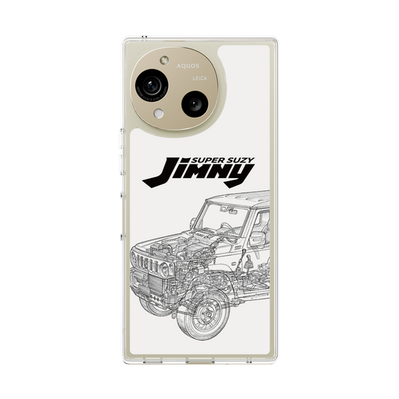 スリムプロテクションケース［ Jimny SUPER SUZY - Jimny Line drawing - White ］