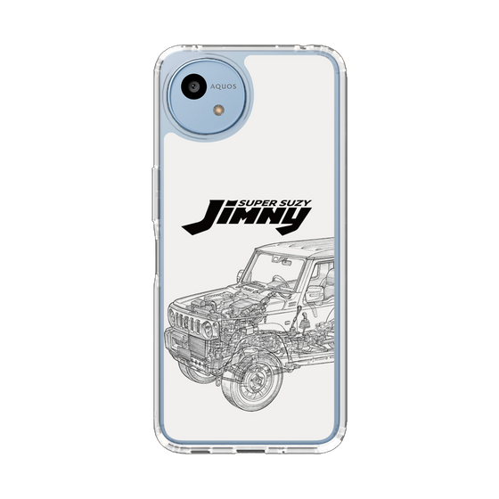 スリムプロテクションケース［ Jimny SUPER SUZY - Jimny Line drawing - White ］