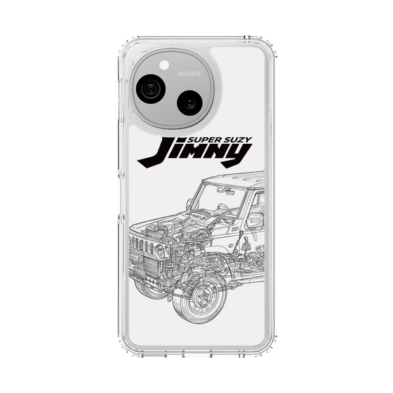 スリムプロテクションケース［ Jimny SUPER SUZY - Jimny Line drawing - White ］