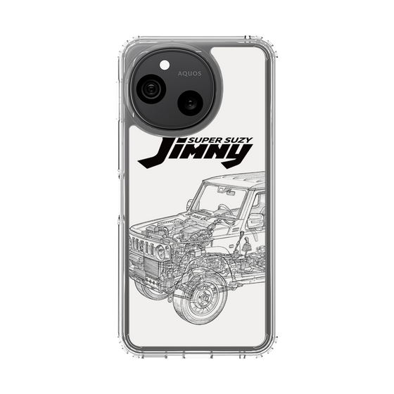 スリムプロテクションケース［ Jimny SUPER SUZY - Jimny Line drawing - White ］