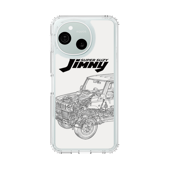 スリムプロテクションケース［ Jimny SUPER SUZY - Jimny Line drawing - White ］