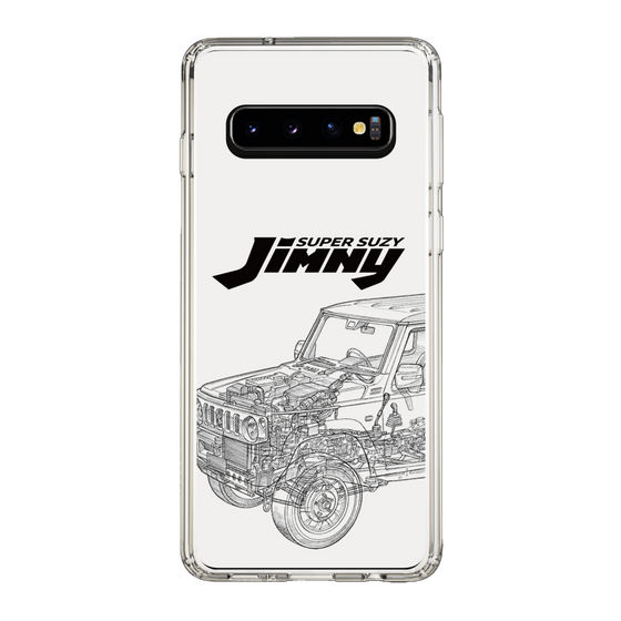 スリムプロテクションケース［ Jimny SUPER SUZY - Jimny Line drawing - White ］