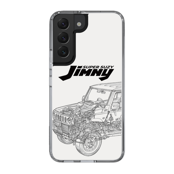 スリムプロテクションケース［ Jimny SUPER SUZY - Jimny Line drawing - White ］