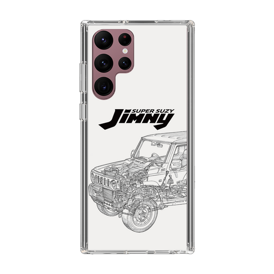 スリムプロテクションケース［ Jimny SUPER SUZY - Jimny Line drawing - White ］