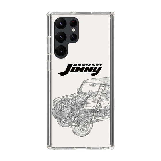 スリムプロテクションケース［ Jimny SUPER SUZY - Jimny Line drawing - White ］