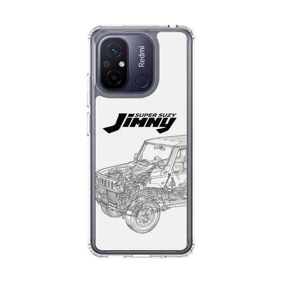 スリムプロテクションケース［ Jimny SUPER SUZY - Jimny Line drawing - White ］