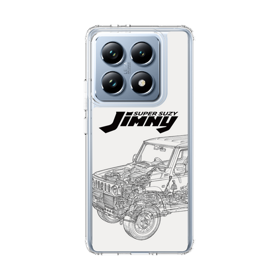 スリムプロテクションケース［ Jimny SUPER SUZY - Jimny Line drawing - White ］