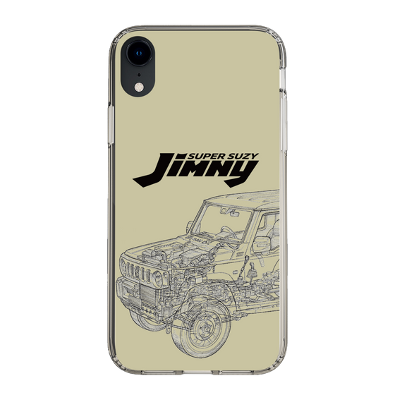 スリムプロテクションケース［ Jimny SUPER SUZY - Jimny Line drawing - Beige ］