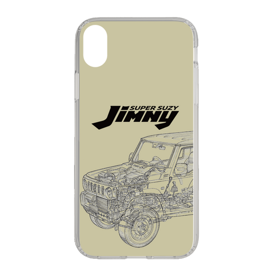 スリムプロテクションケース［ Jimny SUPER SUZY - Jimny Line drawing - Beige ］