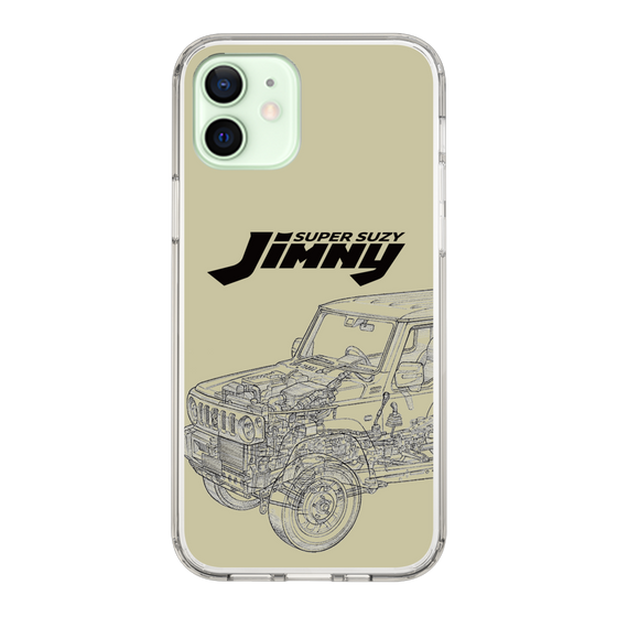 スリムプロテクションケース［ Jimny SUPER SUZY - Jimny Line drawing - Beige ］