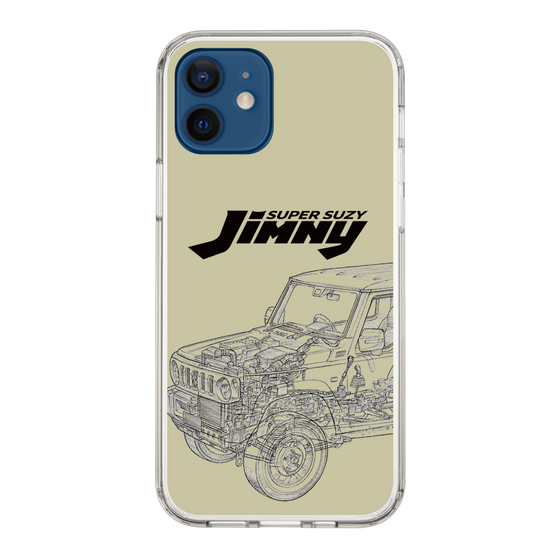 スリムプロテクションケース［ Jimny SUPER SUZY - Jimny Line drawing - Beige ］