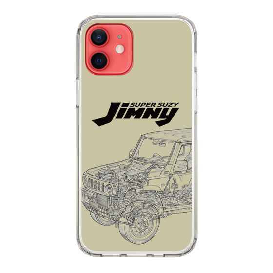 スリムプロテクションケース［ Jimny SUPER SUZY - Jimny Line drawing - Beige ］