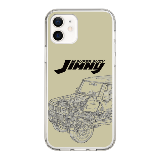 スリムプロテクションケース［ Jimny SUPER SUZY - Jimny Line drawing - Beige ］