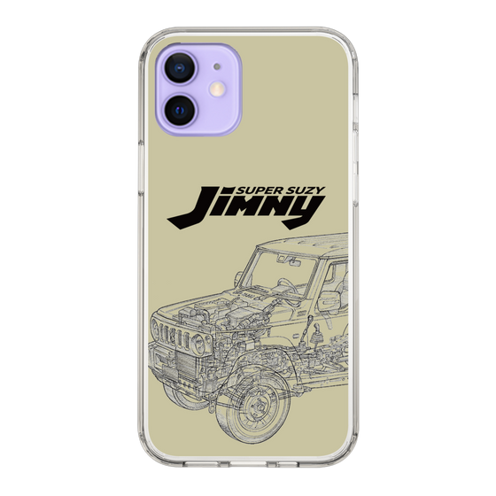 スリムプロテクションケース［ Jimny SUPER SUZY - Jimny Line drawing - Beige ］