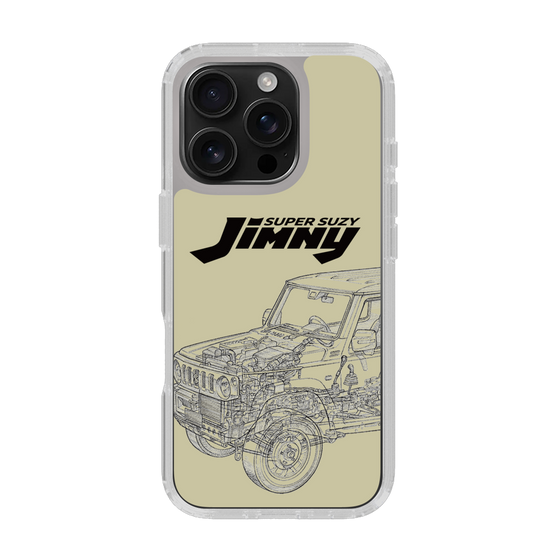 スリムプロテクションケース［ Jimny SUPER SUZY - Jimny Line drawing - Beige ］