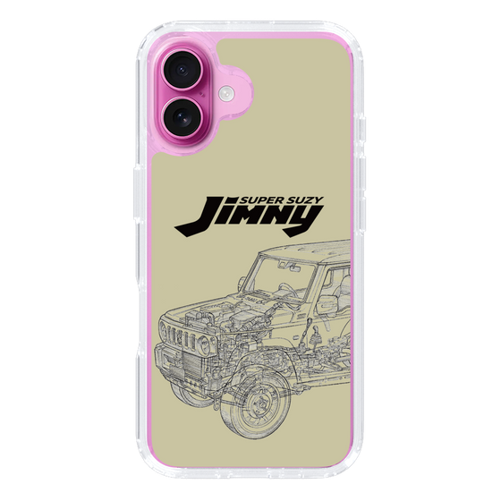 スリムプロテクションケース［ Jimny SUPER SUZY - Jimny Line drawing - Beige ］