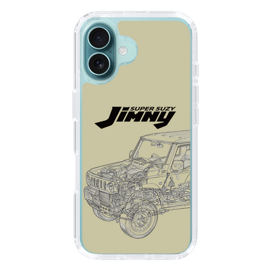 スリムプロテクションケース［ Jimny SUPER SUZY - Jimny Line drawing - Beige ］