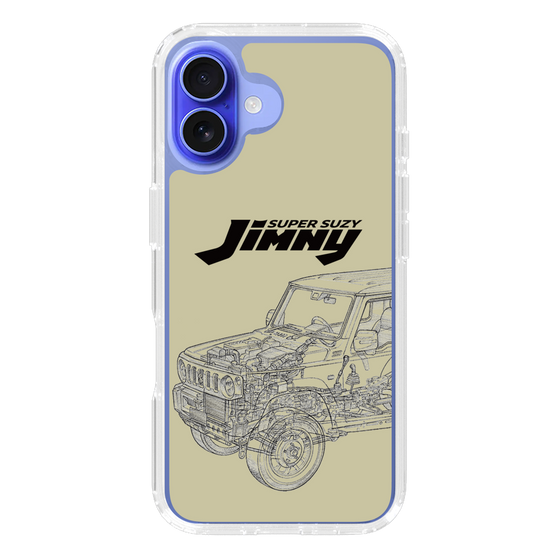 スリムプロテクションケース［ Jimny SUPER SUZY - Jimny Line drawing - Beige ］