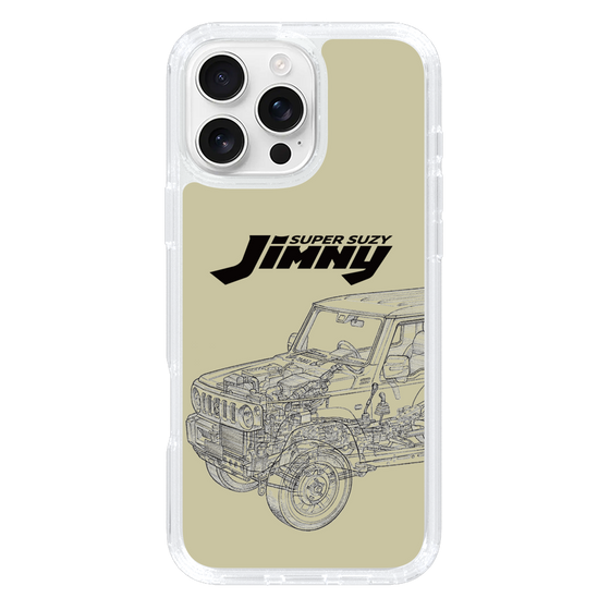 スリムプロテクションケース［ Jimny SUPER SUZY - Jimny Line drawing - Beige ］