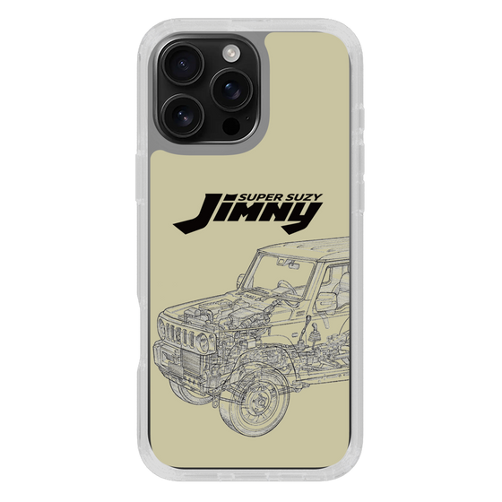 スリムプロテクションケース［ Jimny SUPER SUZY - Jimny Line drawing - Beige ］