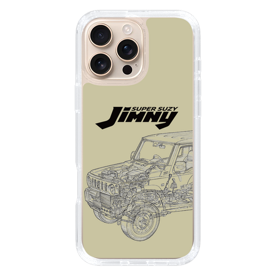 スリムプロテクションケース［ Jimny SUPER SUZY - Jimny Line drawing - Beige ］