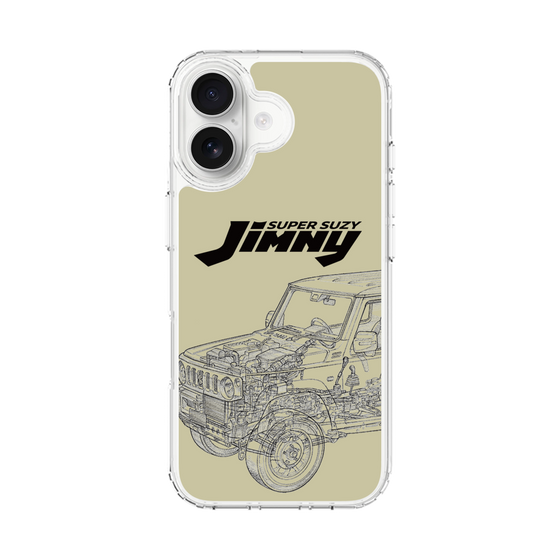 スリムプロテクションケース［ Jimny SUPER SUZY - Jimny Line drawing - Beige ］