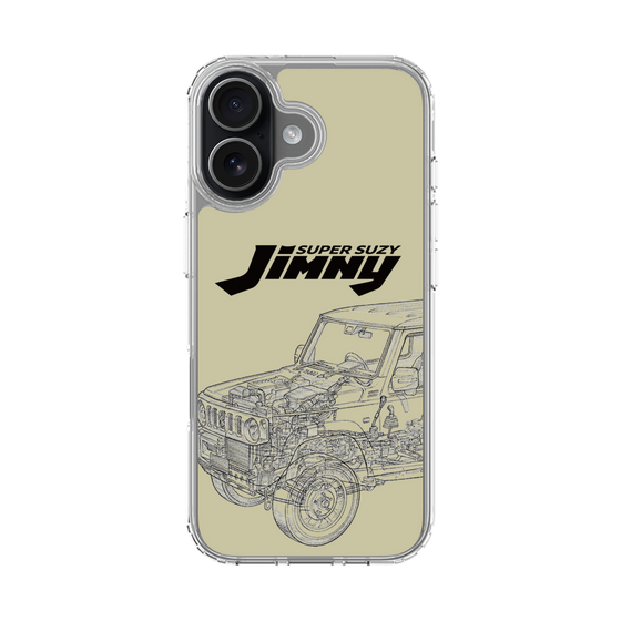 スリムプロテクションケース［ Jimny SUPER SUZY - Jimny Line drawing - Beige ］