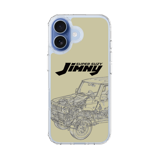スリムプロテクションケース［ Jimny SUPER SUZY - Jimny Line drawing - Beige ］