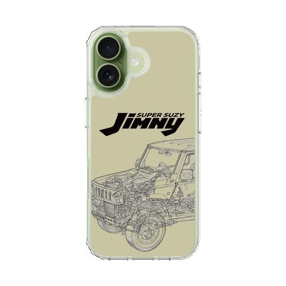 スリムプロテクションケース［ Jimny SUPER SUZY - Jimny Line drawing - Beige ］