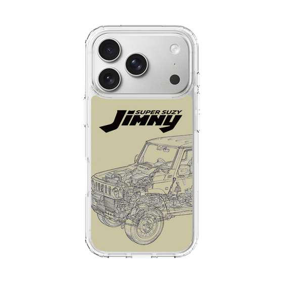 スリムプロテクションケース［ Jimny SUPER SUZY - Jimny Line drawing - Beige ］