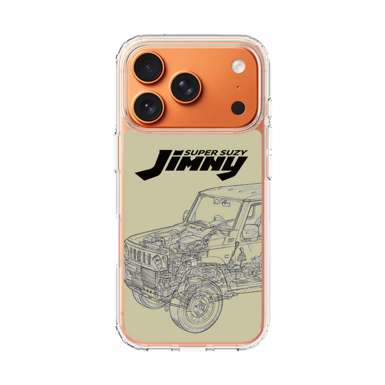 スリムプロテクションケース［ Jimny SUPER SUZY - Jimny Line drawing - Beige ］