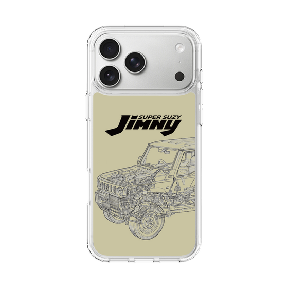 スリムプロテクションケース［ Jimny SUPER SUZY - Jimny Line drawing - Beige ］