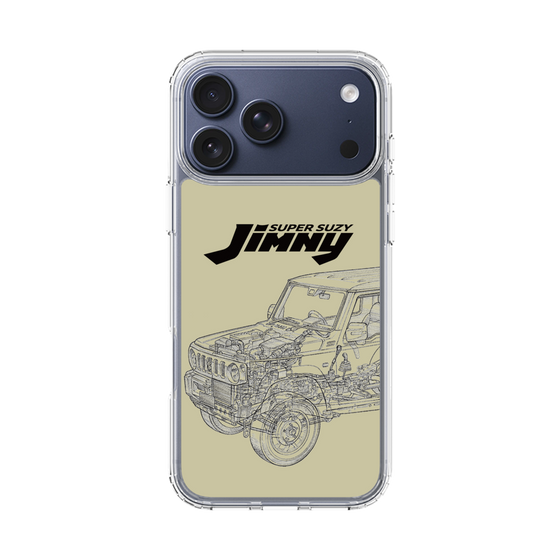 スリムプロテクションケース［ Jimny SUPER SUZY - Jimny Line drawing - Beige ］