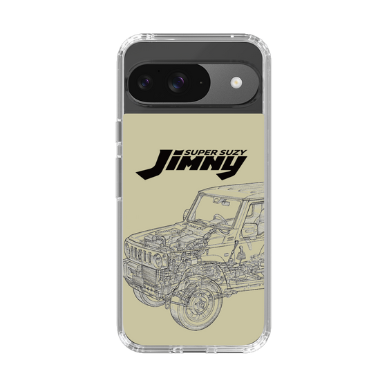 スリムプロテクションケース［ Jimny SUPER SUZY - Jimny Line drawing - Beige ］