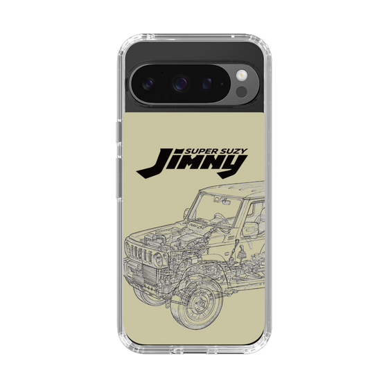 スリムプロテクションケース［ Jimny SUPER SUZY - Jimny Line drawing - Beige ］