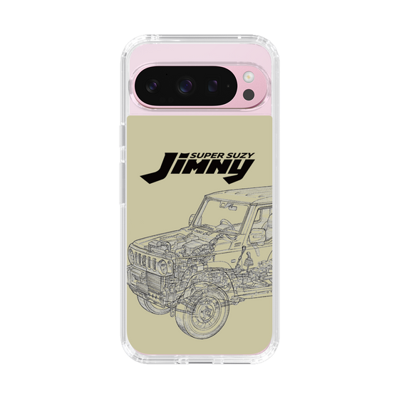 スリムプロテクションケース［ Jimny SUPER SUZY - Jimny Line drawing - Beige ］