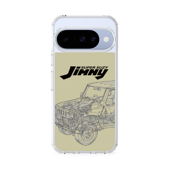 スリムプロテクションケース［ Jimny SUPER SUZY - Jimny Line drawing - Beige ］