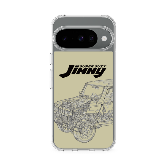 スリムプロテクションケース［ Jimny SUPER SUZY - Jimny Line drawing - Beige ］