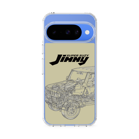 スリムプロテクションケース［ Jimny SUPER SUZY - Jimny Line drawing - Beige ］