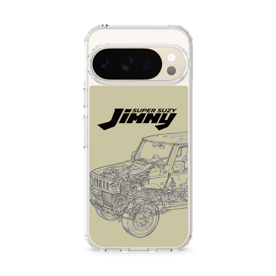 スリムプロテクションケース［ Jimny SUPER SUZY - Jimny Line drawing - Beige ］