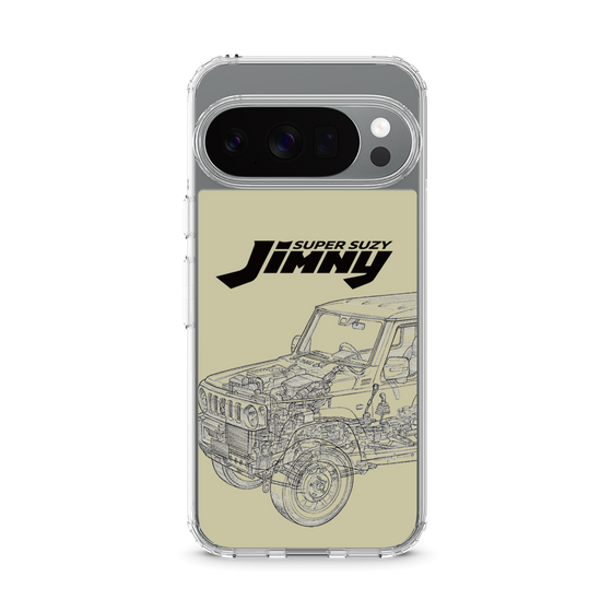 スリムプロテクションケース［ Jimny SUPER SUZY - Jimny Line drawing - Beige ］