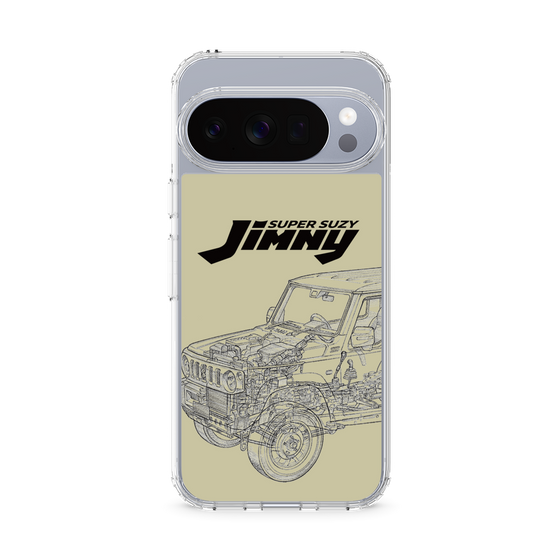 スリムプロテクションケース［ Jimny SUPER SUZY - Jimny Line drawing - Beige ］