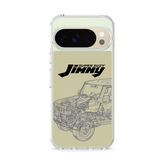 スリムプロテクションケース［ Jimny SUPER SUZY - Jimny Line drawing - Beige ］