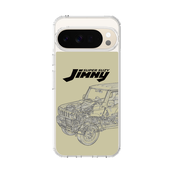 スリムプロテクションケース［ Jimny SUPER SUZY - Jimny Line drawing - Beige ］
