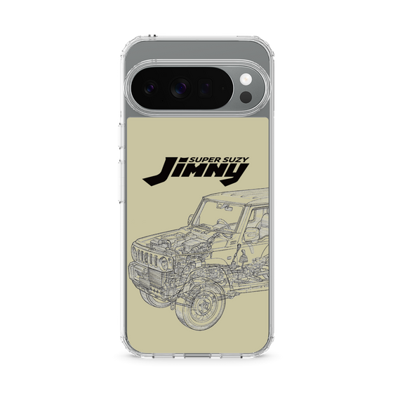 スリムプロテクションケース［ Jimny SUPER SUZY - Jimny Line drawing - Beige ］